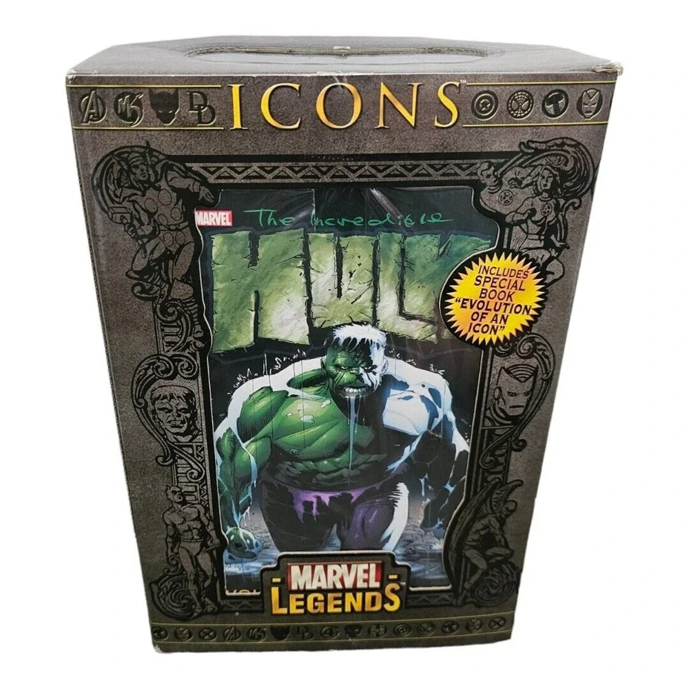 Marvel Legends Icons Green HULK- 12 Inch Action Figure- BOOK AND‎ BOX SEALED